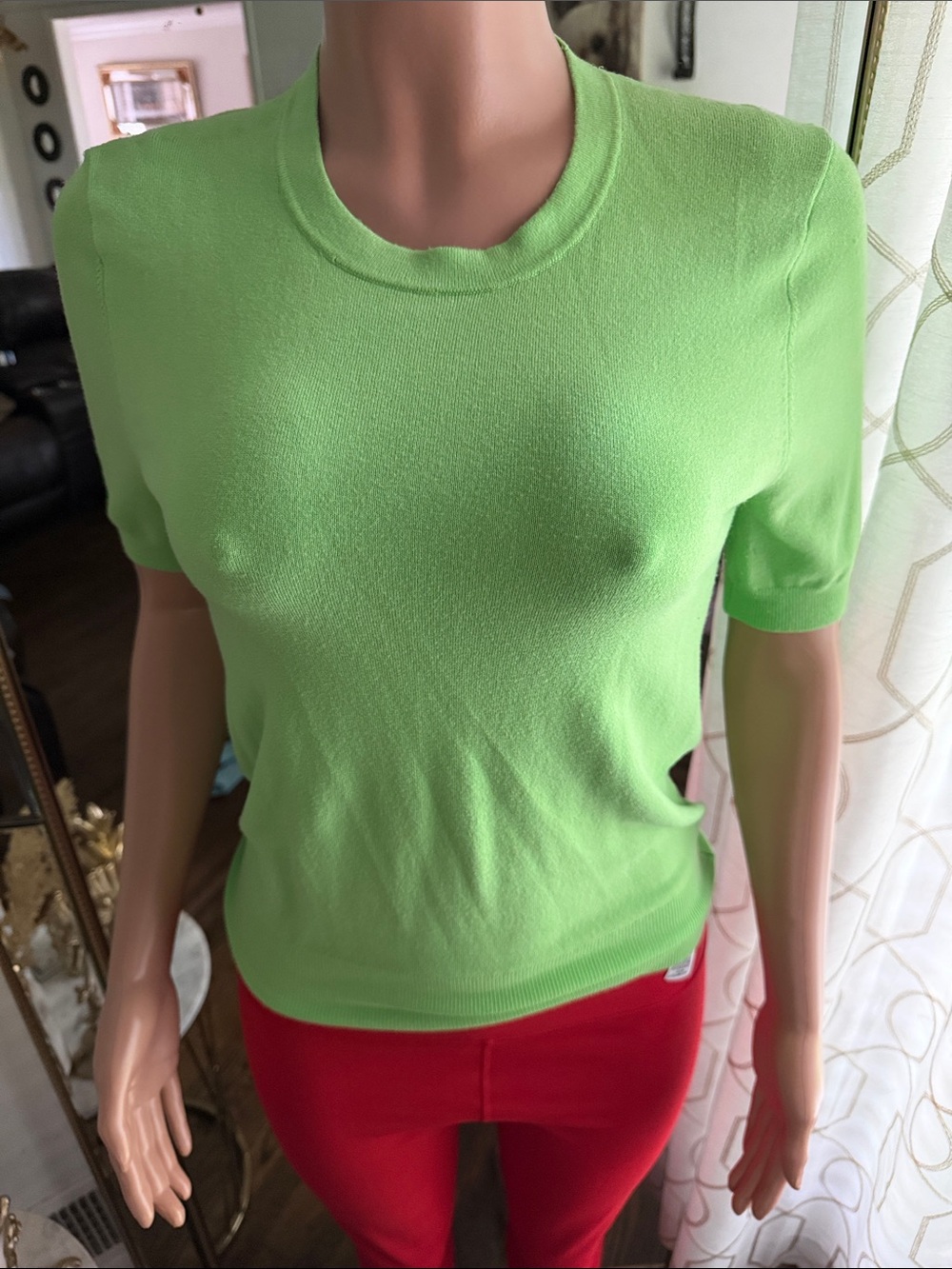 Zara Terez Neon Lime Short-Sleeve Knit Top